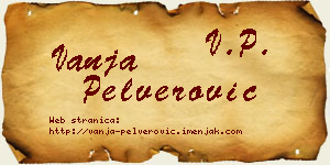 Vanja Pelverović vizit kartica